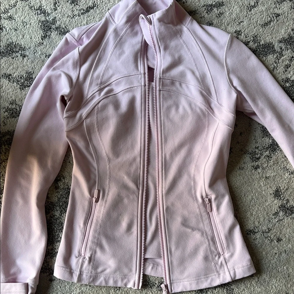 Lululemon Athletica Soft Pink Zip Top - Picture 1 of 14